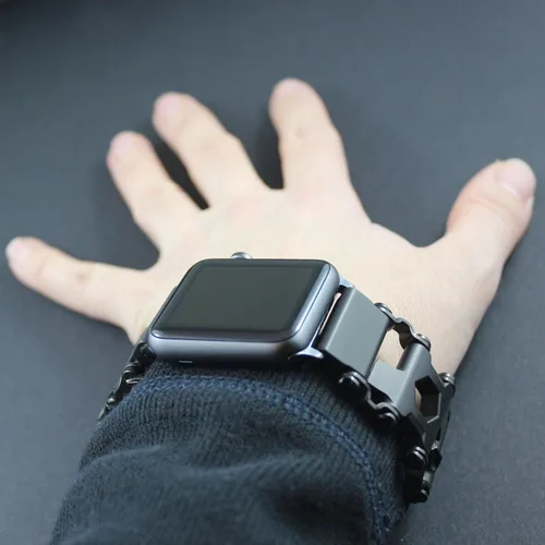 Vista 2 de Adaptador de reloj Samsung de acero inoxidable compatible con la pulsera Leatherman..
