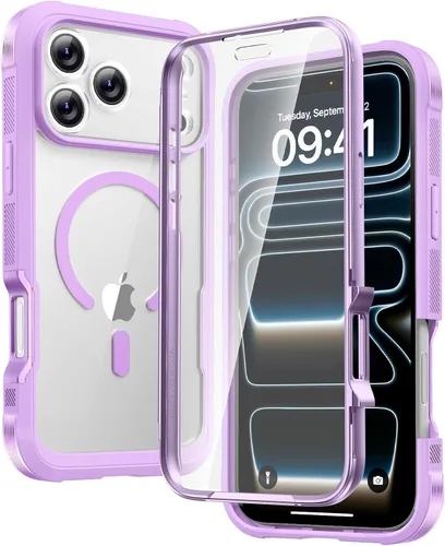 Vista 182 de Carcasa Diaclara diseñada para iPhone 12/12 Pro, carcasa completa resistente con protector de pantalla táctil y antiarañazos integrado, carcasa