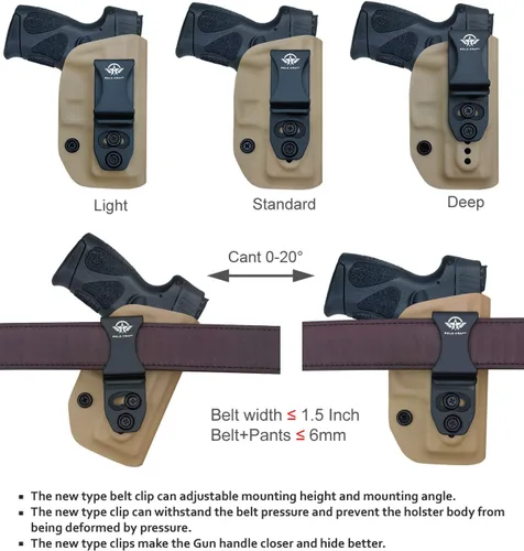 Vista 7 de Taurus G2C Holster, Kydex IWB Holster for G2C Taurus & Millennium PT111 G2 / PT140 - Taurus PT111 G2C 9mm Pistol Case