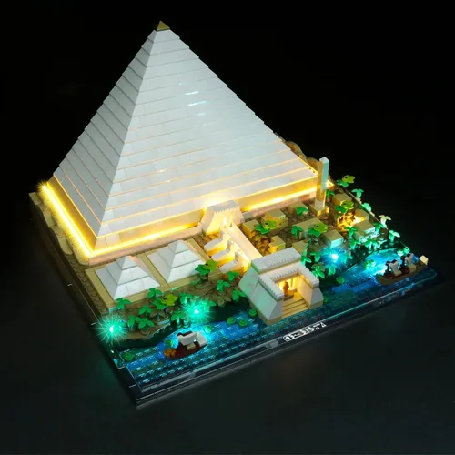 Vista 2 de VONADO Kit de luz LED para Lego Great Pyramid 21058 y otros kits de modelos Lego - Iluminación de bricolaje para decoración del hogar