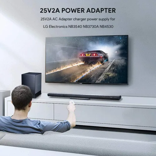 Vista 4 de KFD Cargador adaptador de 25 V para LG NB4543 4.1ch NB3540 NB4540 SL5Y SL6Y SL7Y SL8YG SK4D SL4Y SL3D SoundBar DA-50F25 APD DA-38A25 EAY62909702 SH6