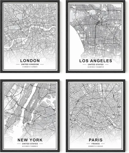 Vista 13 de HAUS AND HUES Arte de pared de rascacielos de la ciudad de Nueva York, juego de 6 carteles de horizonte de Nueva York, decoración moderna de pared