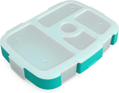 Vista 26 de Bentgo® Kids Prints Bandeja con Cubierta Transparente - Reutilizable, Sin BPA, Recipiente de Preparación de Comidas de 5 Compartimentos con Control