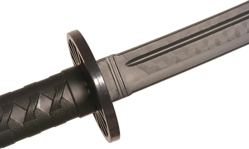 Vista 3 de Espada de plástico de polipropileno negro de 39 pulgadas, utilizada para cosplay, práctica diaria, regalo, decoración de fiesta
