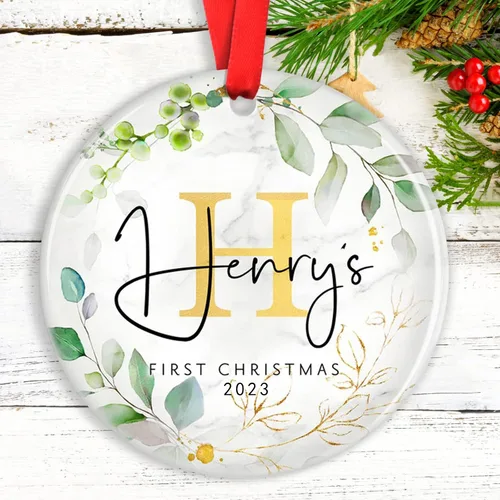 Vista 10 de Adornos de Navidad personalizados para camión volquete, adorno personalizado para bebé, adornos para árbol de Navidad para niños, adornos de camión