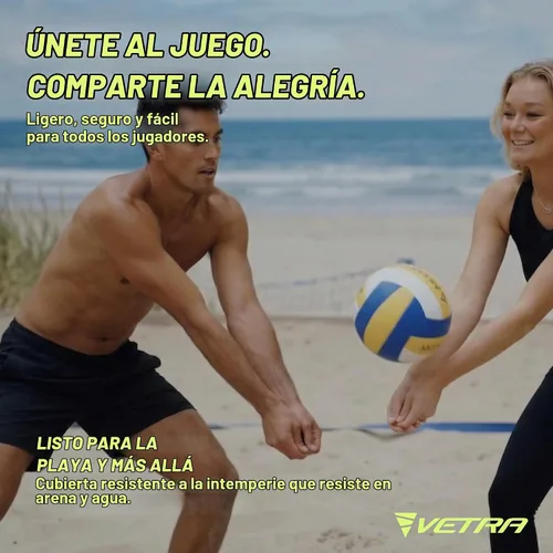 Vista 4 de VETRA Premium, Soft Touch Volleyball, Official Size 5, Super Soft Volleyball Training Equipment for Professional & Recreational Use Practice, Sports