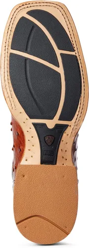 Vista 5 de ARIAT Botas de avestruz con punta cuadrada para hombre, Turquesa