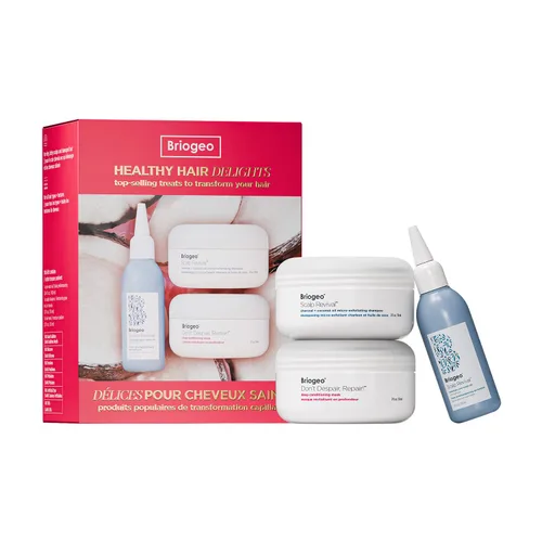 Vista 2 de Briogeo Healthy Hair Delights - Kit de regalo de reparación de cabello limpio para todo tipo de cabello, máscara de acondicionamiento profundo