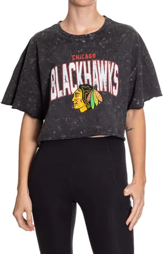 Vista 24 de Calhoun NHL Surf & Skate Camiseta de mujer de corte amplio con hombros caídos y lavado ácido