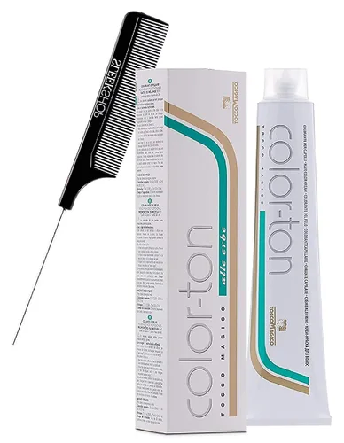 Vista 5 de Tocco Magico Color-Ton Alle Erbe - Tinte permanente para el cabello en crema (con elegante peine de cola de rata) color en crema