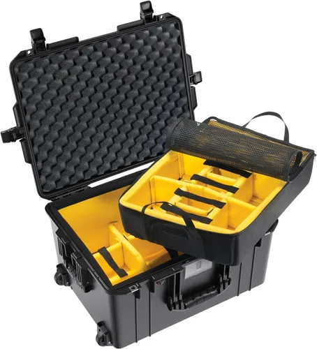 Vista 2 de Pelican Air 1607 - Funda con separadores acolchados, color negro Amarillo