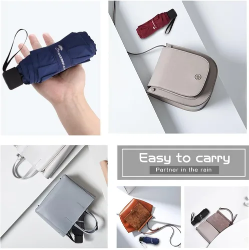 Vista 6 de SY COMPACT Paraguas de viaje - Mini paraguas compacto portátil ligero - Tienda de venta de fábrica