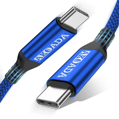 Vista 12 de AkoaDa Cable USB C a USB C de 100 W de 10 pies, 2 unidades, cable de carga rápida USBC de 5A para iPhone 17, 16, 15 Pro Max, Galaxy S25 FE S25 Ultra