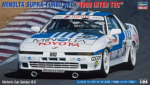 Vista 7 de Hasegawa 1/24 Minolta Supra Turbo A70 1988 InterTEC