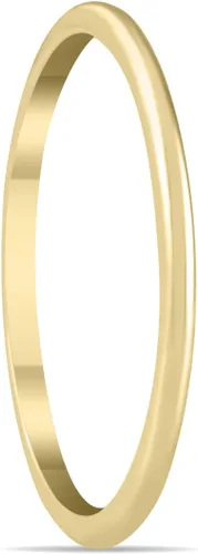 Vista 2 de Anillo de boda de 1mm de grosor abovedado en oro amarillo de 14K