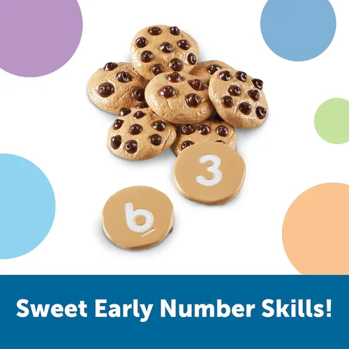 Vista 8 de Learning Resources Smart Counting Cookies - Alimentos de juego de chispas de chocolate, actividades preescolares, juguete sensorial para niños