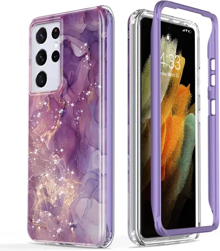 Vista 12 de Esdot Funda para Samsung Galaxy S21 Ultra, Grado Militar Pasa Prueba de Caída de 21 pies, Cubierta Resistente con Diseños de Moda para Mujeres