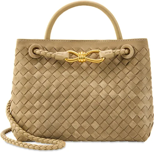 Vista 10 de Woven Tote Bag for Women Leather Shoulder Handbag Designer Top Handle Purses