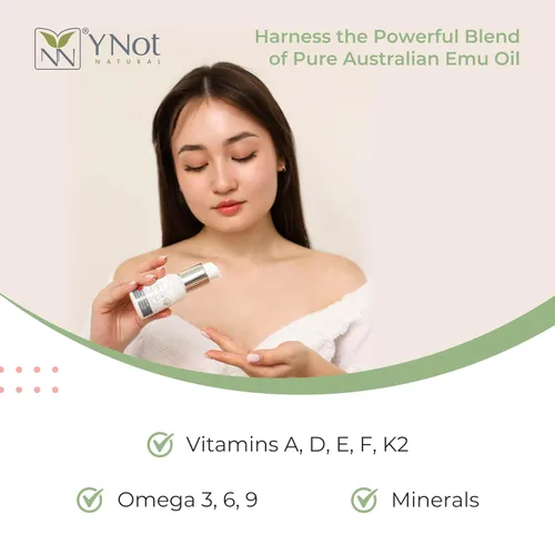 Vista 2 de Y Not Natural Aceite de emú puro – Humedad orgánica para cara, cuerpo, cabello, cuero cabelludo y uñas, rico en Omega 3-6-9, vitaminas y minerales