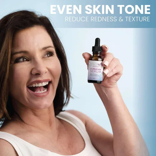 Vista 4 de Eva Naturals Suero para el cuidado de la piel de ácido azelaico para la cara, tratamiento facial con fórmula de niacinamida y ácido hialurónico