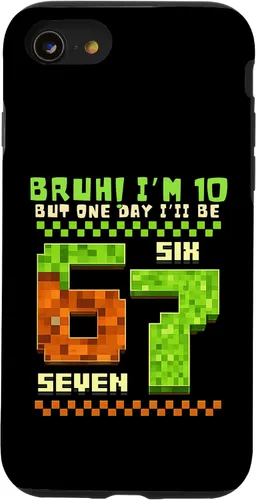 Vista 18 de Bruh I'm 10 But One-Day I'll Be 67 Retro 10th Birthday Kids Case for iPhone 17