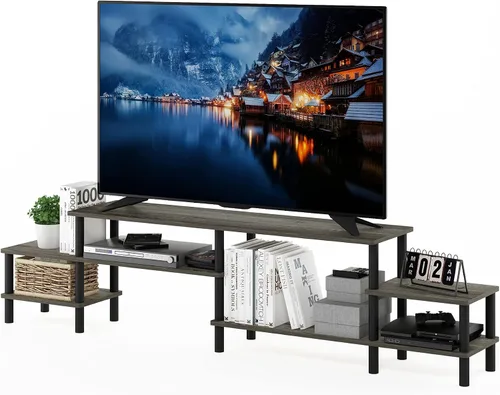 Vista 33 de Furinno 11191BK THE Centro de Entretenimiento Soporte para TV, Negro
