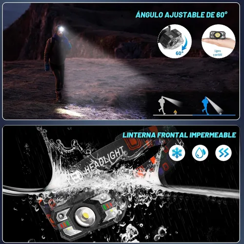 Vista 6 de Staaricc Paquete de 2 faros LED recargables, súper brillantes para adultos