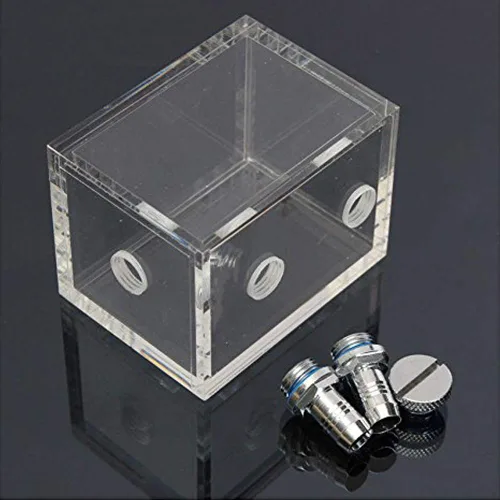Vista 3 de 6.8 fl oz Tanque de agua de acrílico Enfriador de agua Radiador PC CPU WaterBlock