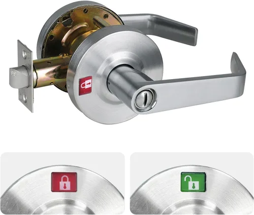 Vista 61 de ANSI Grado 2 Manija de Puerta de Entrada Comercial con Llave, Certificada UL, Cumple ADA, Cromo Satinado 26D, GRD2-72ET-1P