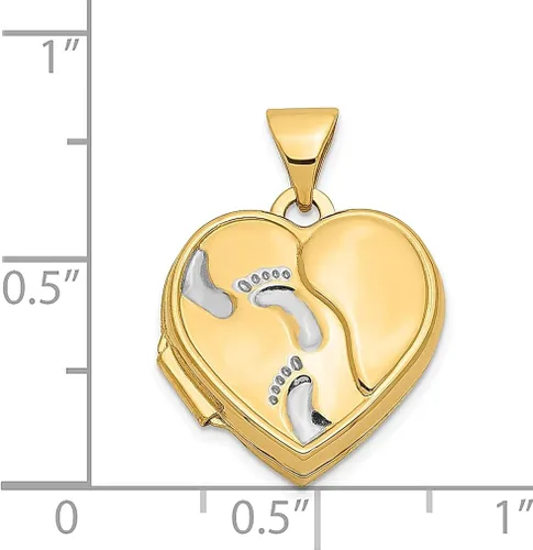 Vista 5 de Collar de cadena con dije de corazón de oro amarillo de 14 quilates blanco de 0591in colgante de foto cadena con medallón que sostiene fotos joyería
