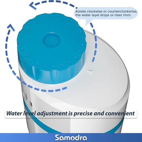 Vista 5 de SAMODRA Válvula silenciosa de llenado de inodoro, nivel de agua ajustable, kit de repuesto de válvula de descarga de alto rendimiento, antisifón