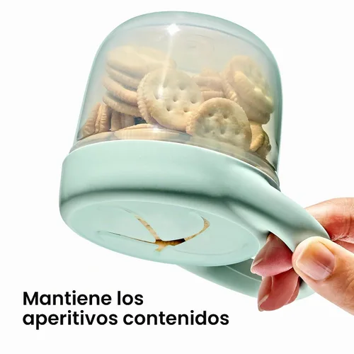 Vista 3 de OXO Tot Taza de aperitivos con tapa, 2 unidades, ópalo y flor