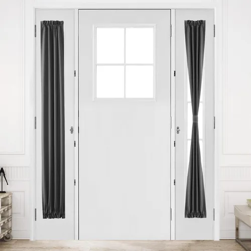 Vista 45 de DWCN Cortinas para Puertas Francesas – Cortinas opacas térmicas con bolsillo para barra para puertas con ventana de cristal, puertas de cocina
