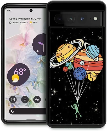 Vista 9 de Funda compatible con Google Pixel 4A 5G, sistema solar de globo alienígena, diseño de patrón increíble, a prueba de golpes, antiarañazos, carcasa