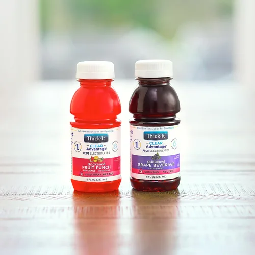 Vista 6 de Thick-It Clear Advantage Ponche de frutas ligeramente grueso, 8 onzas, paquete de 24 Ready-to-drink thickened fruit punch for dysphagia; mildly