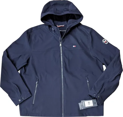 Vista 4 de Tommy Hilfiger Chaqueta con capucha resistente al agua Soft Shell para hombre