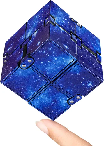 Vista 15 de WUQID Infinity Cube - Juguete antiestrés para niños y adultos, bonito, pequeño, accesorio único para aliviar la ansiedad y pasar el tiempo