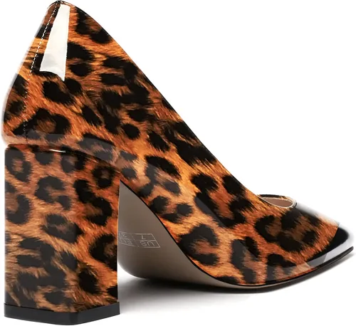 Vista 5 de WAYDERNS Zapatos de tacón alto con puntera cuadrada sólida para mujer, de 3 pulgadas