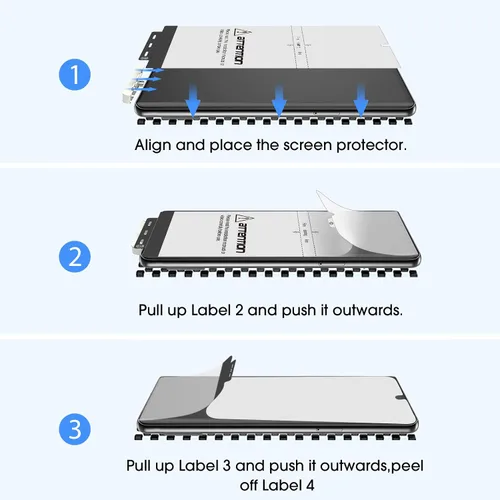 Vista 3 de amFilm Protector de pantalla elástico para Google Pixel 7 Pro, Pixel 7 Pro de 6.7 pulgadas, Google Pixel 7 Pro 5G, compatible con identificación