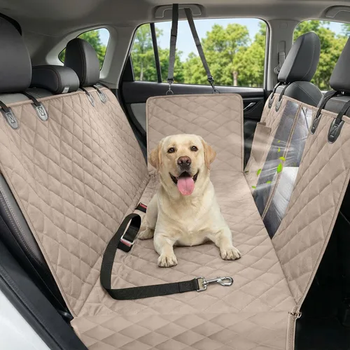Vista 9 de Funda de asiento de coche para perros, funda de asiento para perros 600D resistente y duradera para asiento trasero, hamaca para perros 100%