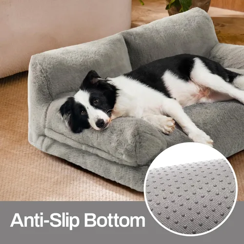 Vista 4 de MEWOOFUN Cama para Gatos de Interior, Camas Lavables para Perros Pequeños y Medianos y Gatos, Sofá Esponjoso para Gatos con Fondo Antideslizante