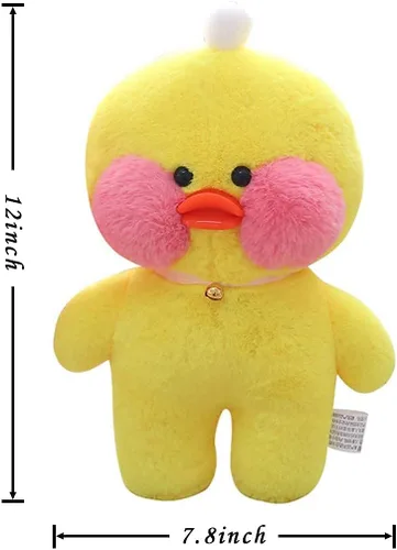 Vista 5 de Juguete de peluche de pato amarillo con anteojos, de felpa suave, para niños y niñas, con lindo sombrero y disfraz, los mejores regalos