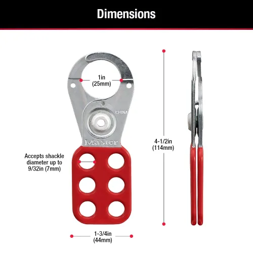 Vista 3 de Master Lock 420 cierre de seguridad 4-3/8 x 1 pulgada, Multi-Color, S420
