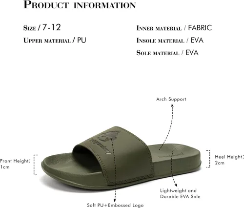 Vista 5 de FUNKYMONKEY Sandalias casuales cómodas para hombre para interiores y exteriores