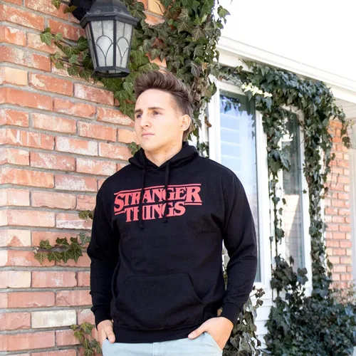 Vista 5 de Seven Times Six Stranger Things - Sudadera con capucha para hombre adulto con logotipo de Stranger Things