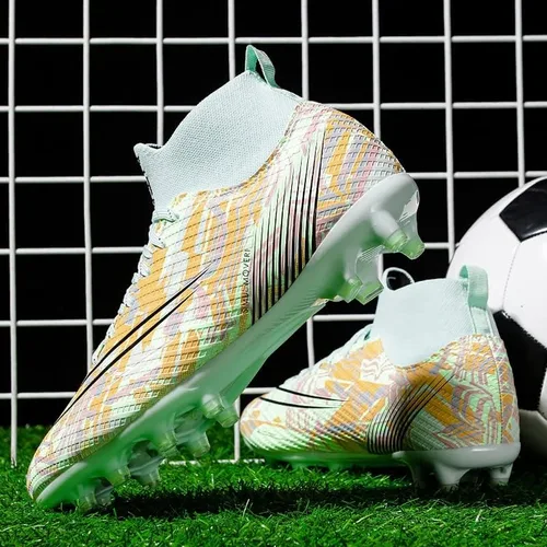 Vista 3 de MISNAD Tacos de fútbol unisex para adultos, zapatos de fútbol para entrenamiento en interiores y exteriores, tacos de fútbol atlético profesional
