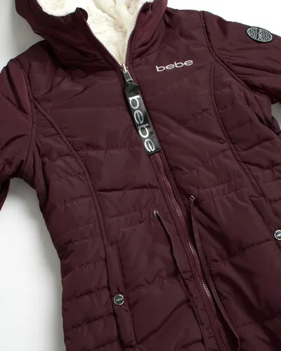 Vista 3 de bebe Abrigo de invierno para mujer Chaqueta acolchada Anorak Parka reversible con forro de piel sintética S-XL