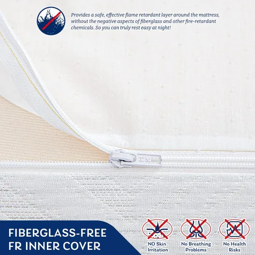 Vista 4 de Colchón de espuma viscoelástica de gel de cobre, colchones de colchón de tamaño individual XL de 14 pulgadas, certificado CertiPUR-US, colchones