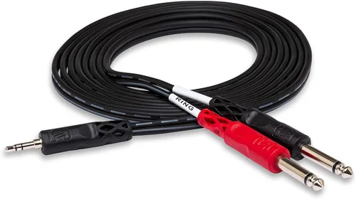 Vista 5 de HOSA Paquete de cables estéreo TRS a Dual 1/4" TS Breakout (3 pies)