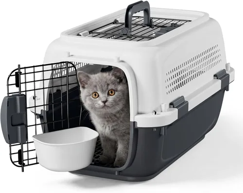 Vista 9 de Magshion - Transportador para perros y gatos de 18 pulgadas, color verde Blanco+verde
